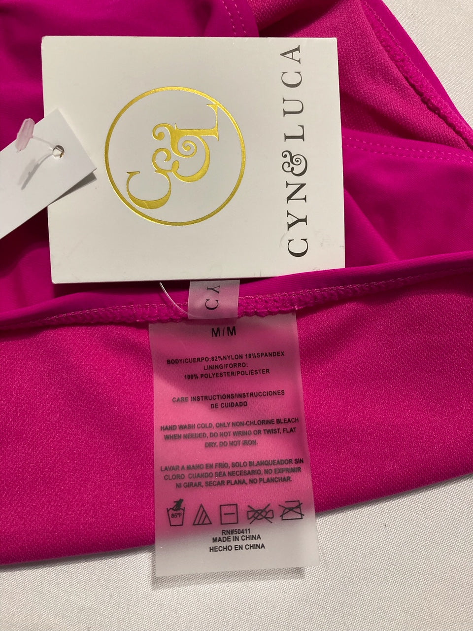 CYN & LUCA Solid Melissa Swimwear Bottom PASSION M