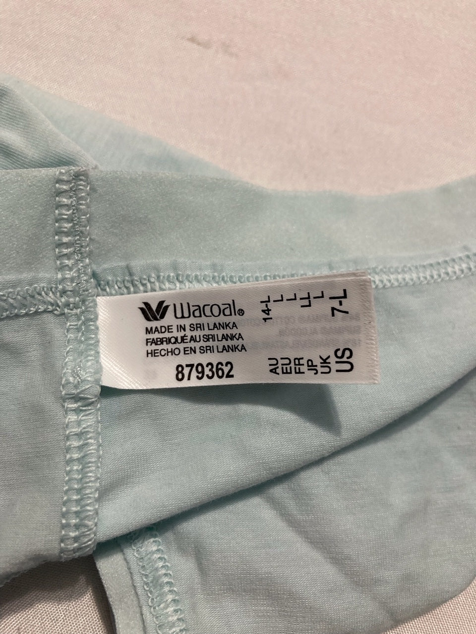 WACOAL Understated Cotton Hi-Cut Brief Panty PASTEL BLUE L