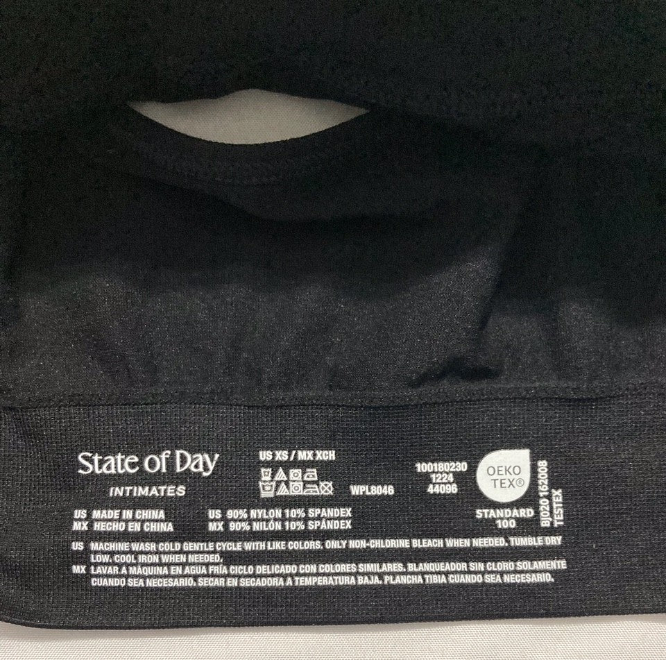 STATE OF DAY Seamless Bralette BLACK XS