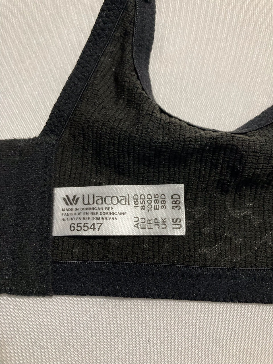 WACOAL Halo Lace Unlined Full Coverage Underwire Bra BLACK 38D