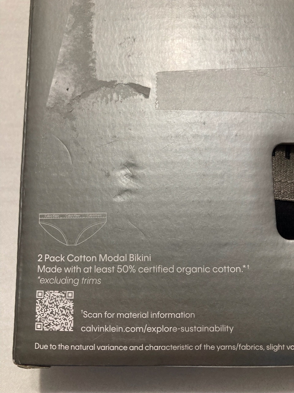 CALVIN KLEIN Modern Cotton Bikini Panty RED- BLACK L