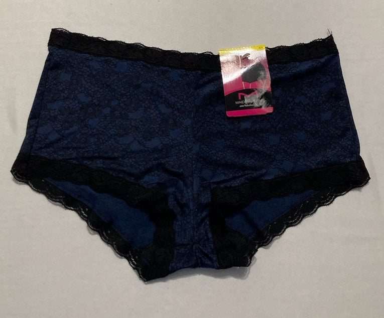 MAIDENFORM One Fab Fit Boyshorts Low-Rise Fit Microfiber NAVY BLACK 6
