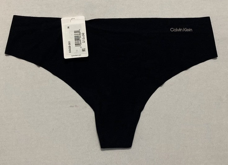 CALVIN KLEIN Invisibles Seamless Thong Panties BLACK M