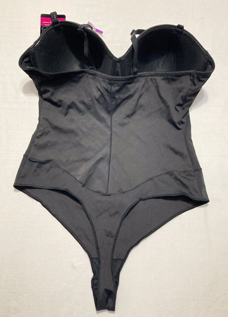 MAIDENFORM Tummy Shaping Thong Bodysuit, Multiway Thong Shaper BLACK 2XL