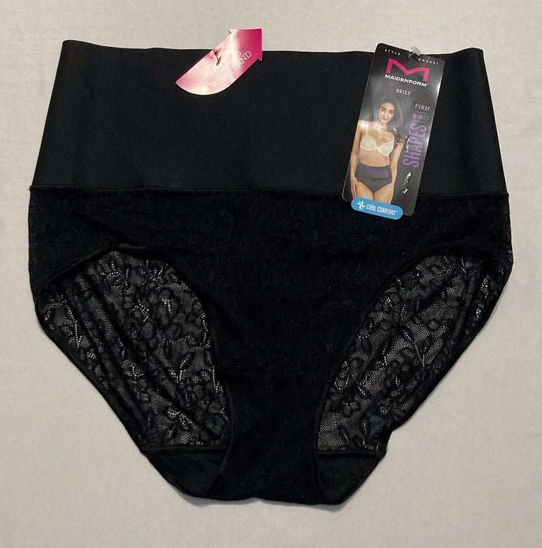 MAIDENFORM Shapewear Underwear Tummy Control BLACK XL