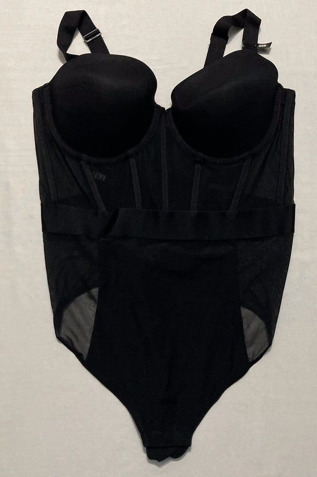 DKNY Sheers Strapless Bodysuit BLACK 38B