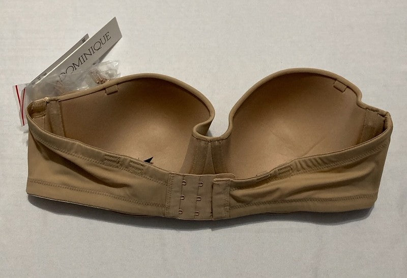 DOMINIQUE Bella Strapless Bra Seamless Hidden Underwire Convertible MOCHA 38B