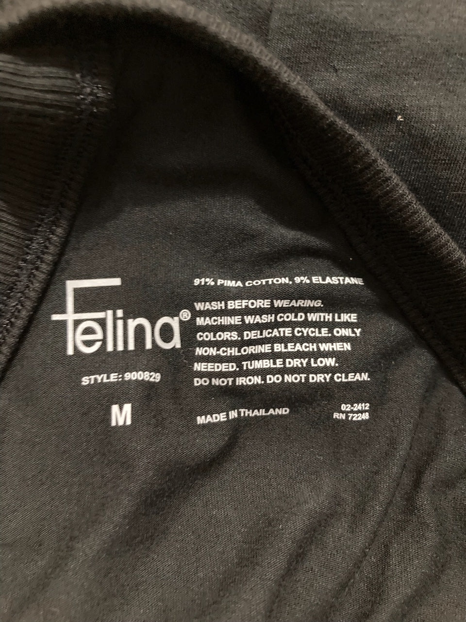 FELINA Pima Cotton Racerback BLACK M