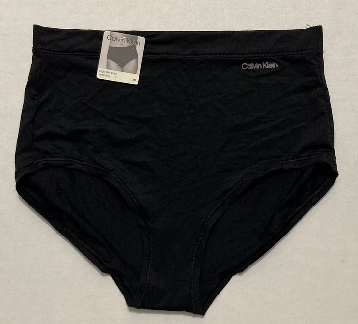CALVIN KLEIN Ideal Micro High-Rise Brief Underwear BLACK XS