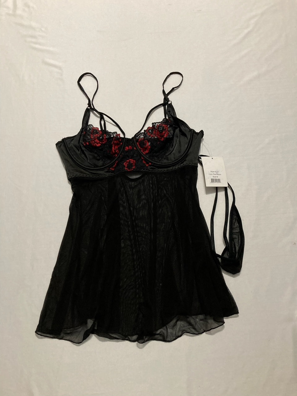 ICOLLECTION Lingerie and panty set BLACK M