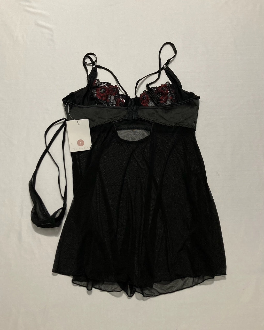 ICOLLECTION Lingerie and panty set BLACK M