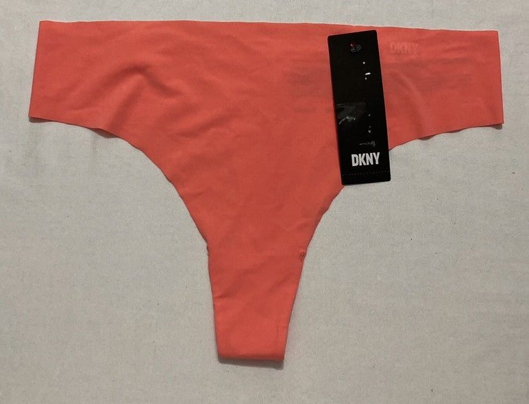 DKNY Litewear Cut Anywear Logo Thong Underwear COPPER L