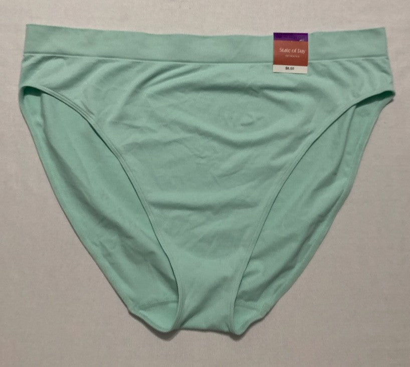 STATE OF DAY Seamless High-Cut Underwear GREEN XXL