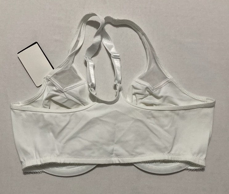 WACOAL Body by Wacoal Unlined Front Close Underwire Racerback Bra WHITE 36DD