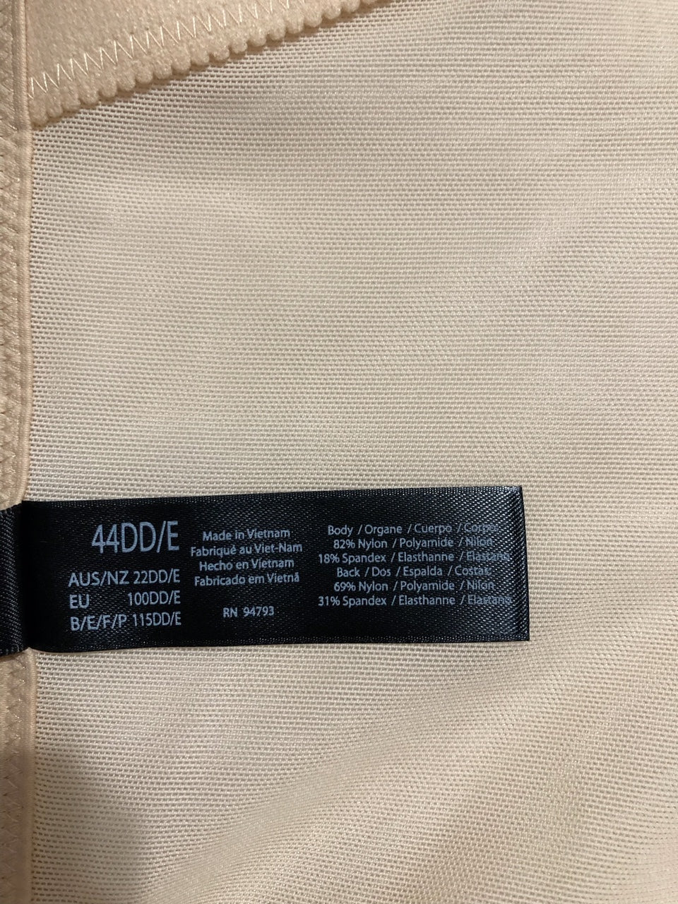 DOMINIQUE Longline Strapless Bra NUDE 44DD