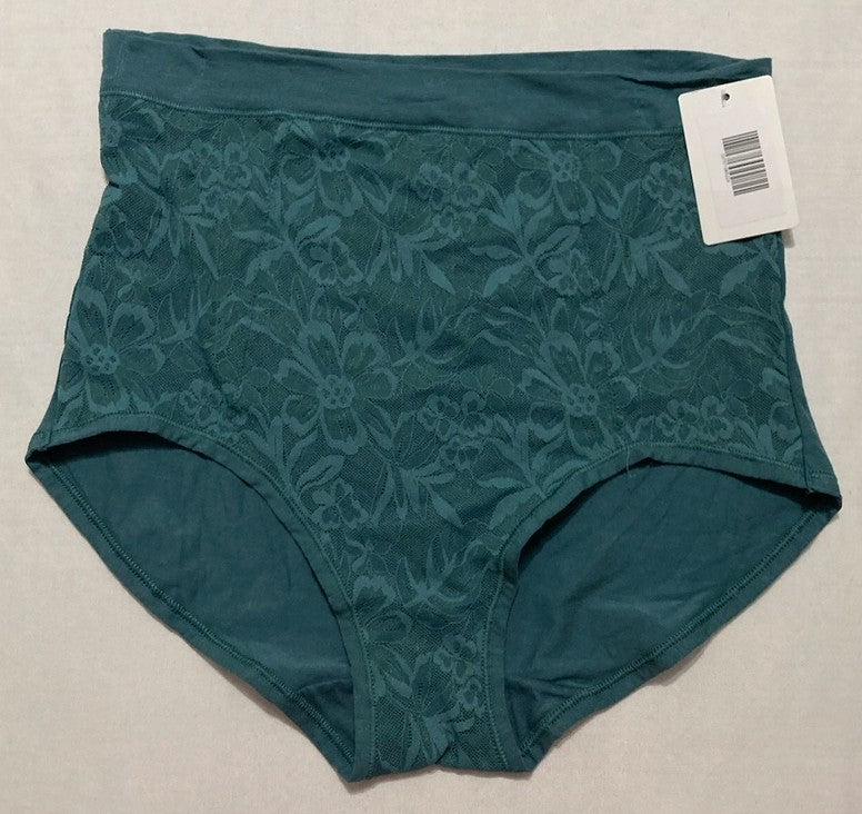 BALI Breathe Lace High-Rise Brief Underwear BLUE GREEN 2XL