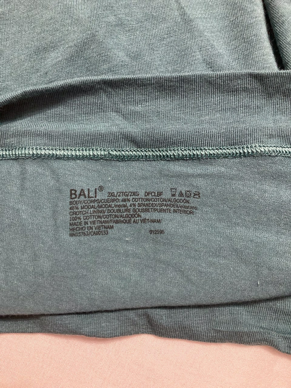 BALI Breathe Lace High-Rise Brief Underwear BLUE GREEN 2XL