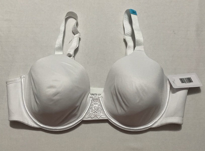 VANITY FAIR Full Figure Beauty Back Smoothing Bra WHITE 40C