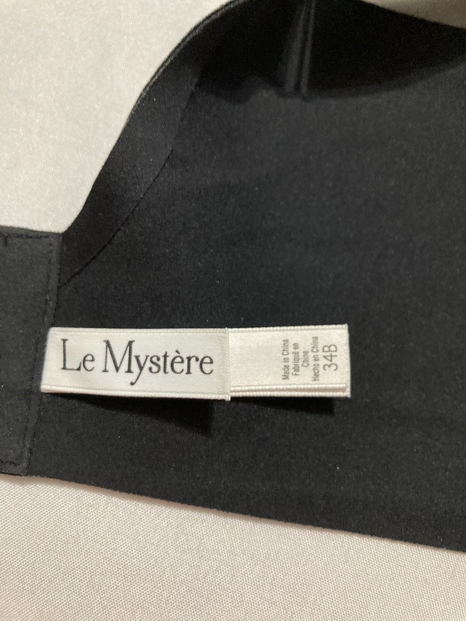 LE MYSTERE Second Skin Wireless Bra BLACK 34B