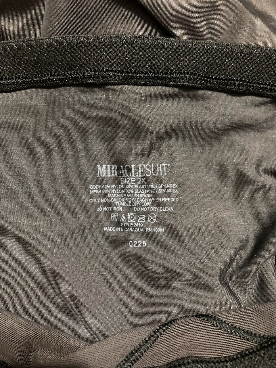 MIRACLESUIT Tummy Tuck High Waist Thigh Slimmer BLACK 2X