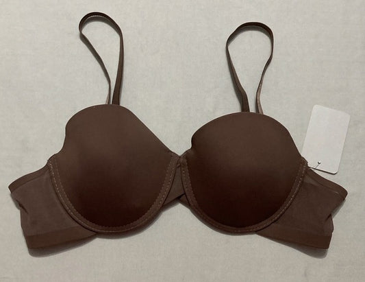 UNBRANDED Seamless underwire support and molded cups adjustable straps BROWN 38B