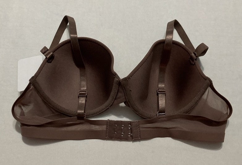 UNBRANDED Seamless underwire support and molded cups adjustable straps BROWN 38B