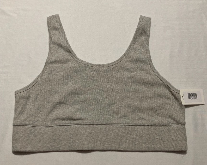HANES Rib Longline Bralette GREY 2XL