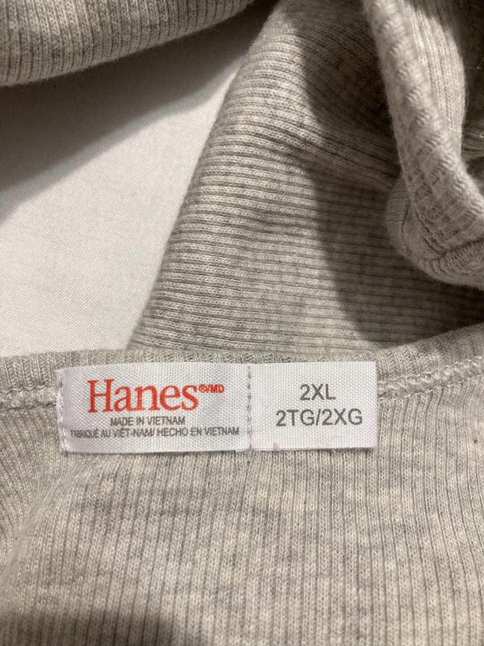 HANES Rib Longline Bralette GREY 2XL