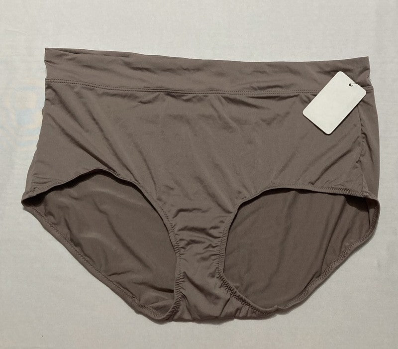 WARNER'S No Pinching No Problems Hi Cut Brief Panty MOCHA 3XL