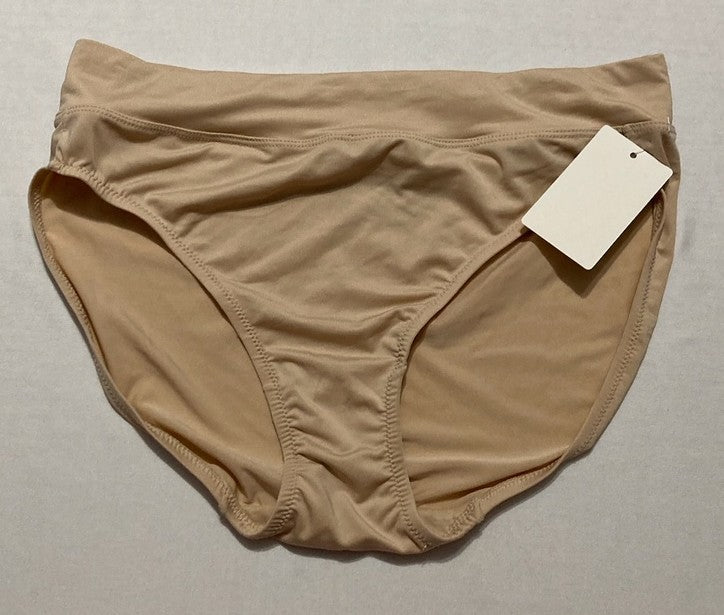 WARNER'S No Pinch No Problem Hi Cut Panties BEIGE L