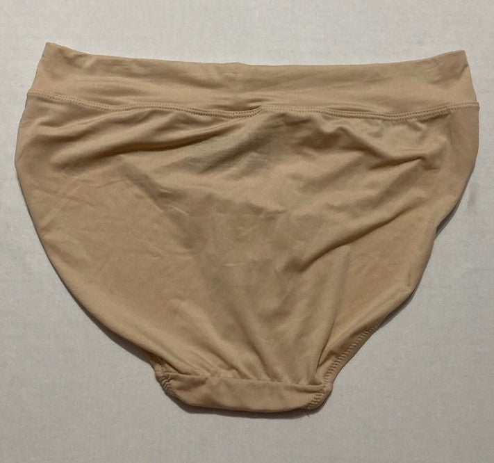 WARNER'S No Pinch No Problem Hi Cut Panties BEIGE L