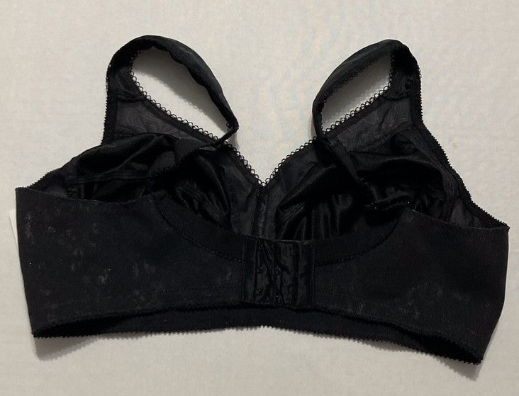 PLAYTEX Wireless Bra, 18 Hour Plus-Size Bras Available, Full Coverage BLACK 38C