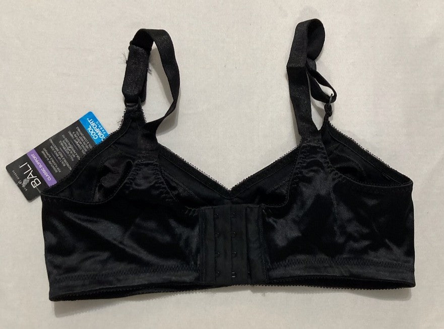 BALI Double Support Wireless Bra Comfortsoft Full Coverage Wirefree BLACK 36D