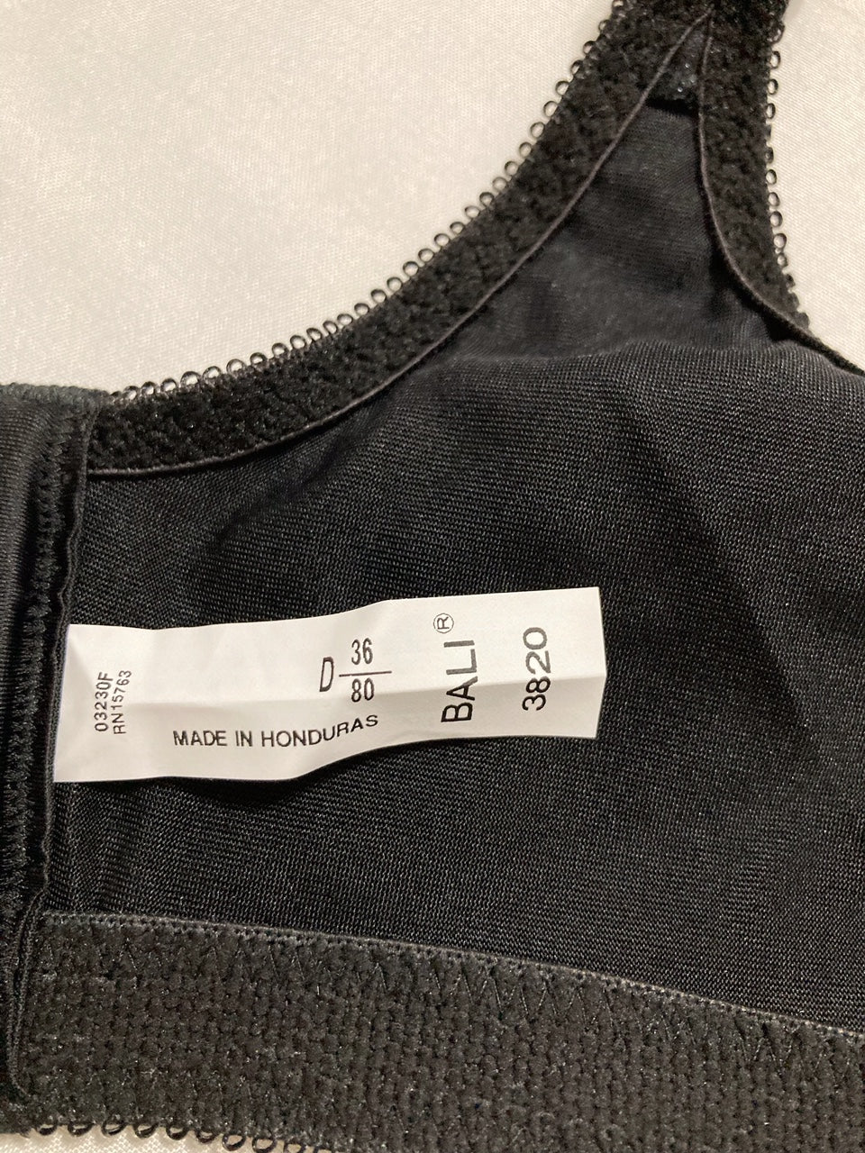 BALI Double Support Wireless Bra Comfortsoft Full Coverage Wirefree BLACK 36D