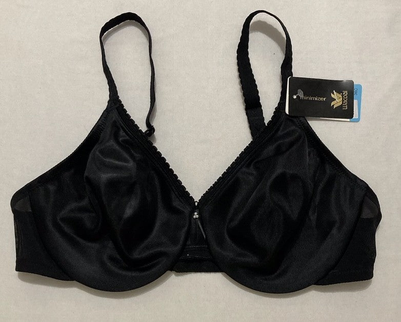 WACOAL Simple Shaping Unlined Full Coverage Minimizer Bra BLACK 36C