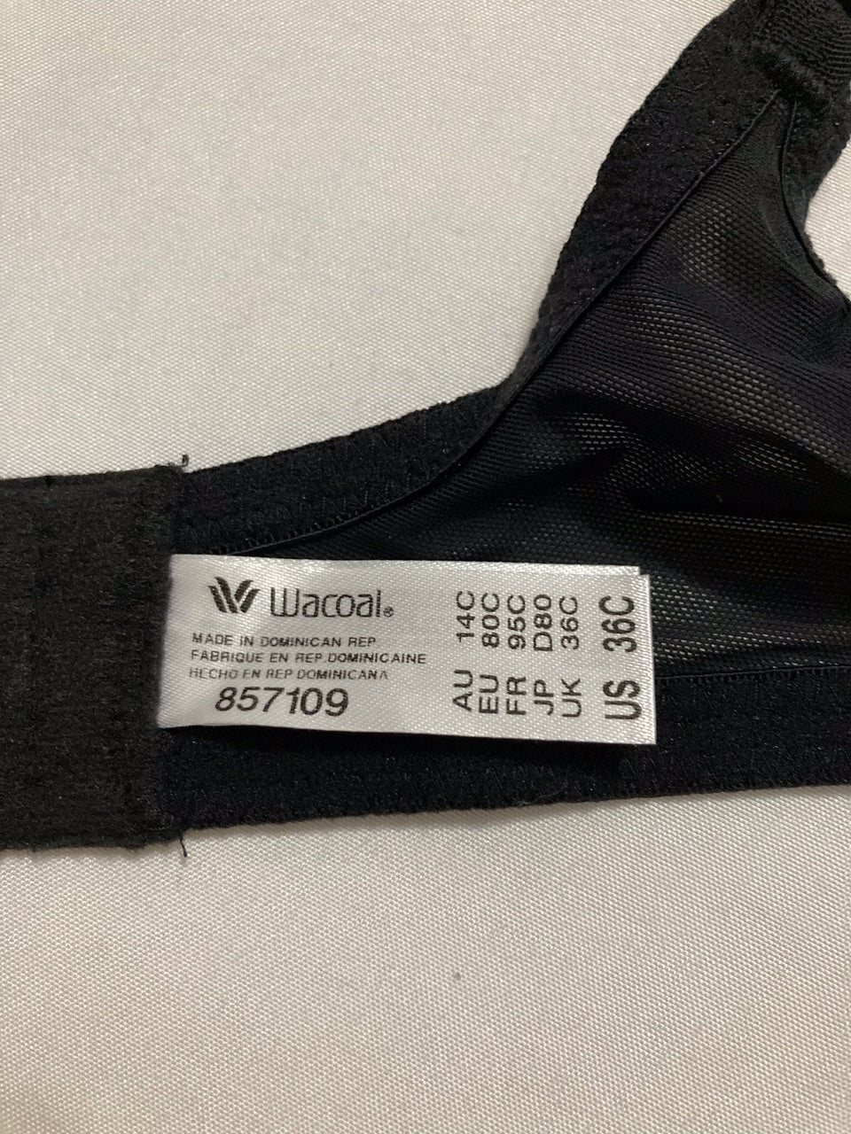 WACOAL Simple Shaping Unlined Full Coverage Minimizer Bra BLACK 36C