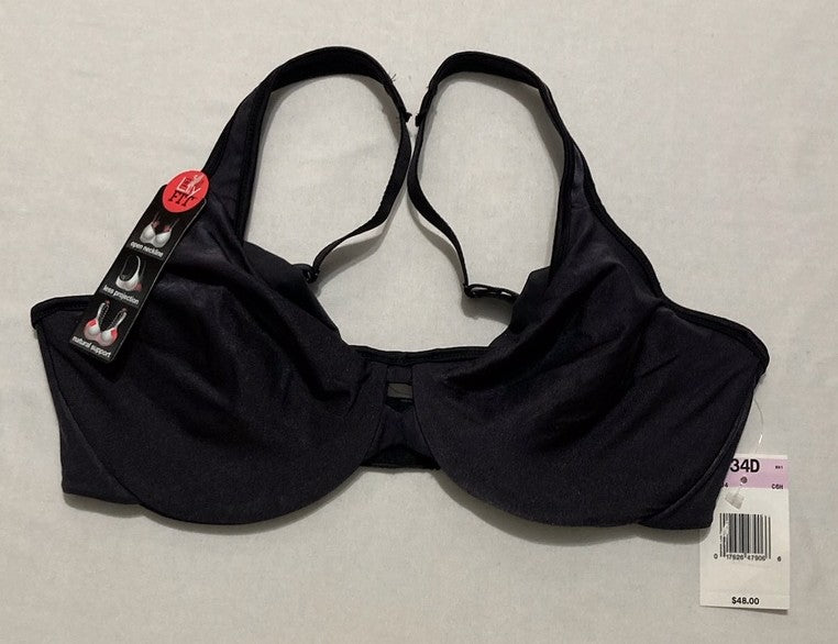 MAIDENFORM One Fab Fit Decadence Underwire Bra BLACK 34D