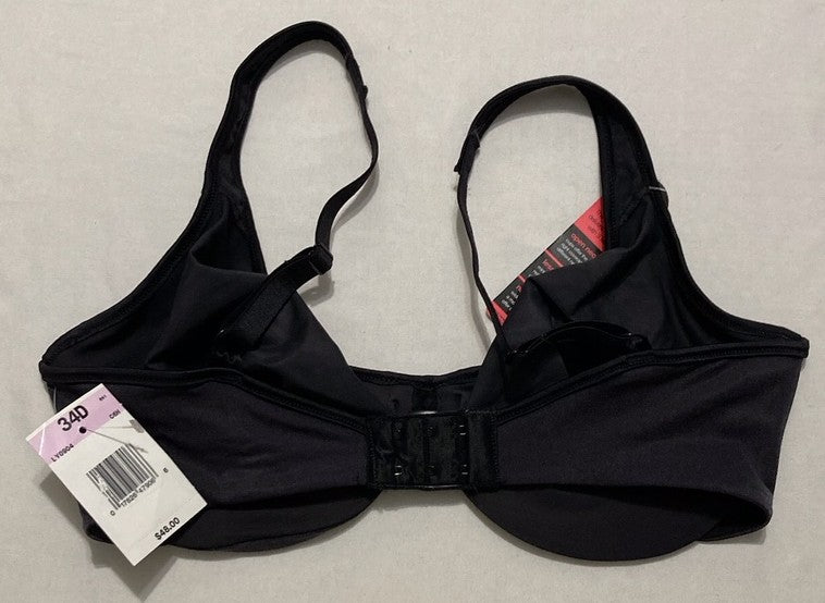 MAIDENFORM One Fab Fit Decadence Underwire Bra BLACK 34D