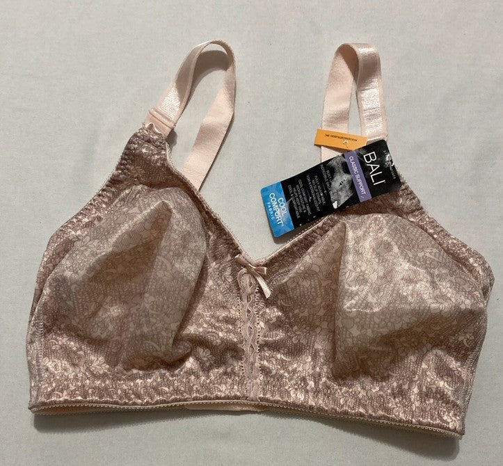 BALI Double Support Wireless Bra, Comfortsoft Full-coverage Wirefree PINK 36DD