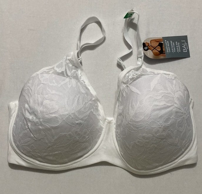 BALI Breathe Modal T-Shirt Bra, Breathable Wireless Bra WHITE L