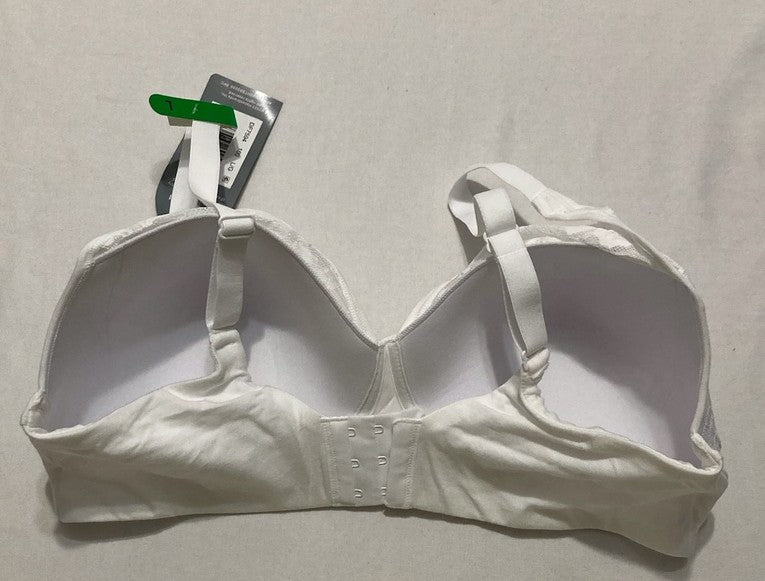 BALI Breathe Modal T-Shirt Bra, Breathable Wireless Bra WHITE L