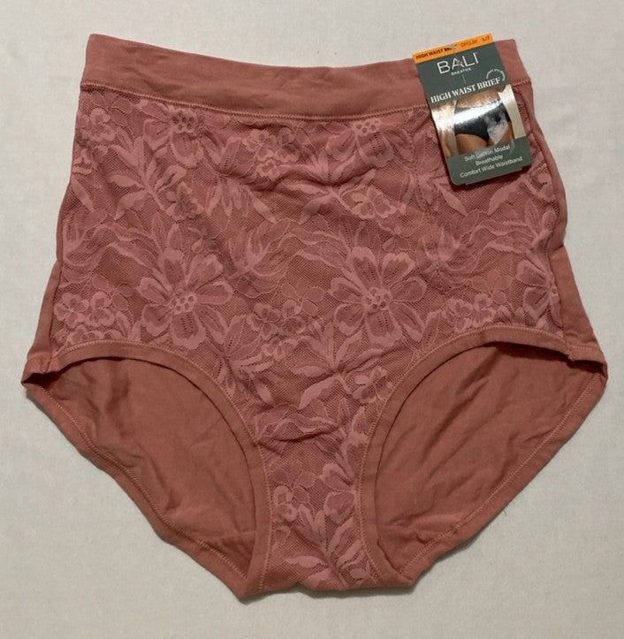 BALI Breathe Lace High-Waist Brief ROSE L