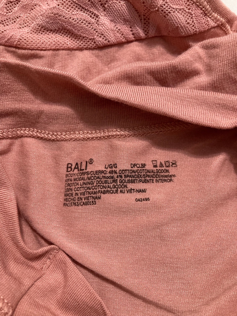 BALI Breathe Lace High-Waist Brief ROSE L