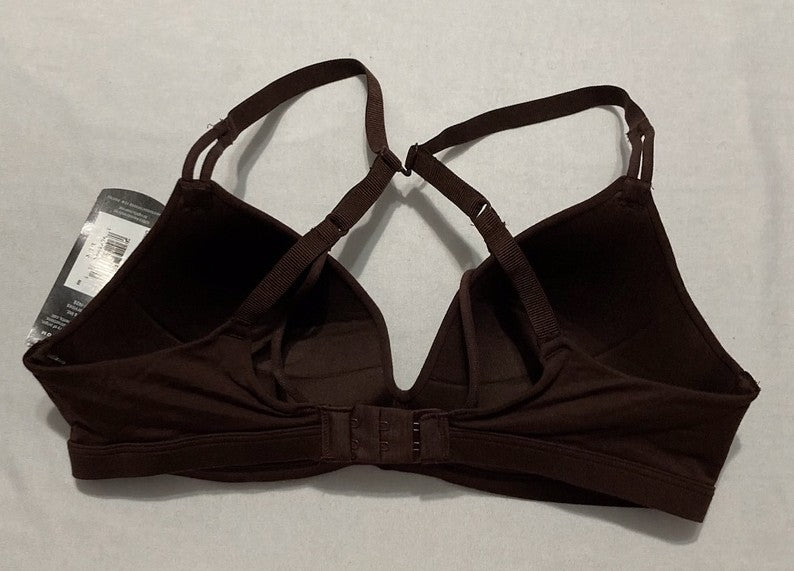 MAIDENFORM Wireless Bra, Everyday Luxe T-Shirt BROWN 34B