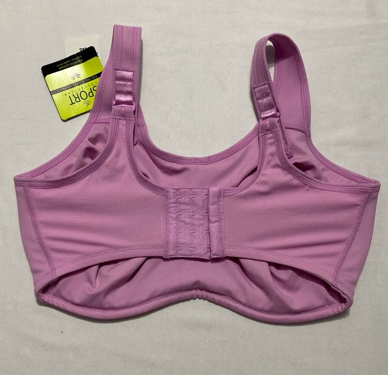 WACOAL Simone Sport Unlined Full Coverage Underwire Sports Bra PINK 34G