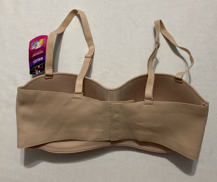 MAIDENFORM Pure Comfort Strapless, Stay-put Wireless ALMOND M