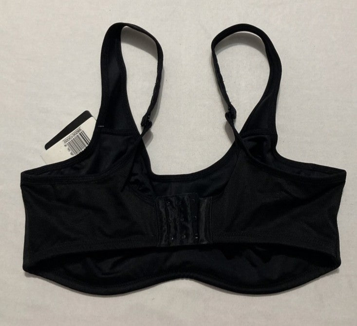 WACOAL Simone Sport Unlined Full Coverage Underwire Sports Bra BLACK 38C