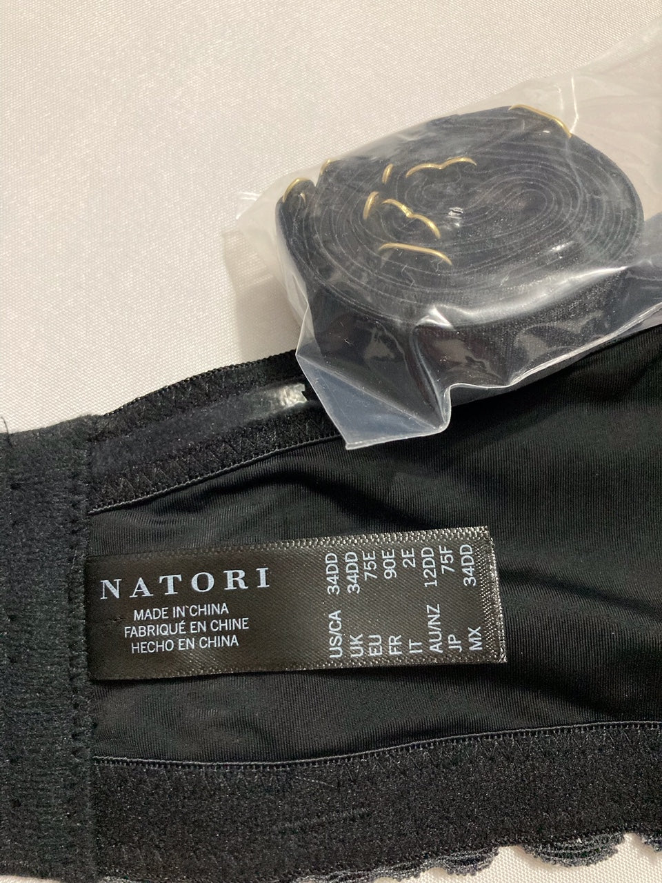 NATORI Pure Luxe Strapless Contour Underwire BLACK 34DD