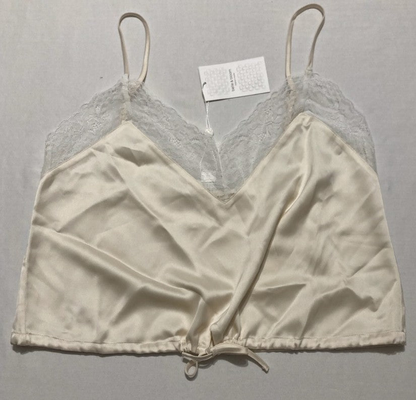 BELLE & BLOOM Nights Lace Cami WHITE M
