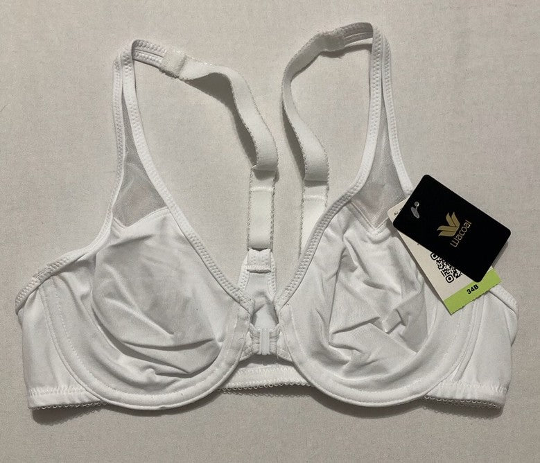 WACOAL Body by Unlined Underwire Racerback Bra WHITE 34B